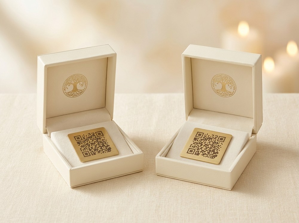 שתי לוחיות QR בקופסאות