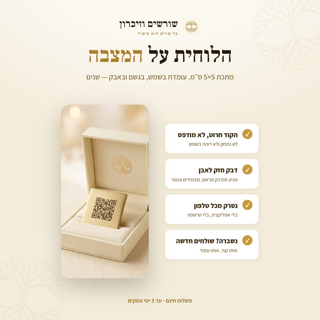 הלוחית על המצבה